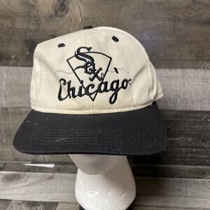 Vintage Rare Chicago Whitesox MLB Baseball #1 Apparel String Adjustable Hat Cap